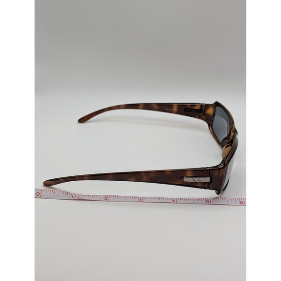 Ray-Ban RB4078 642 Sunglasses Tortoise Brown Wrap Gray Lens Made in Italy